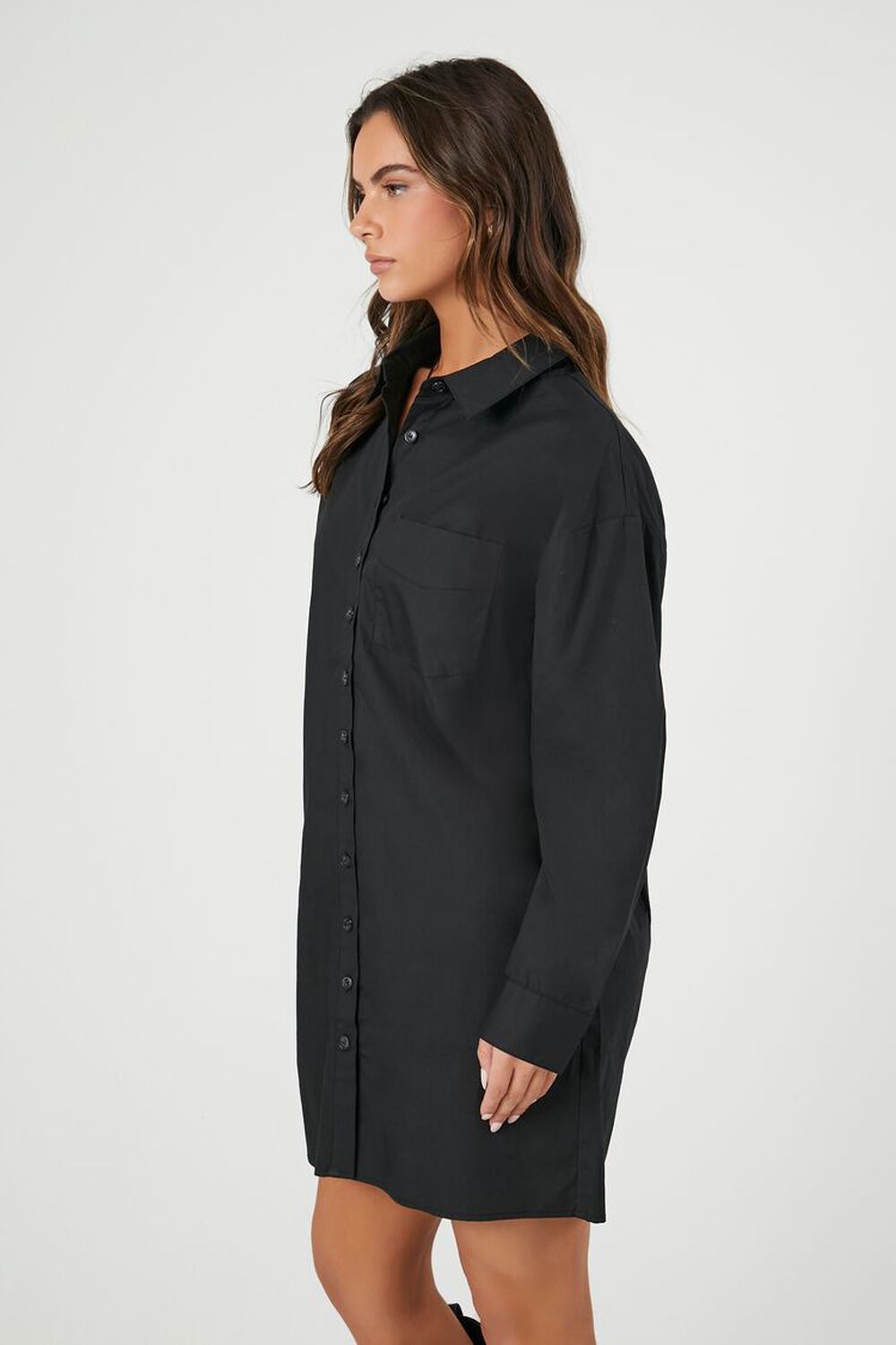 Poplin Shift Shirt Dress