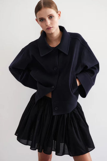 Felted Jacket Navy Blue