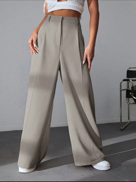 SHEIN EZwear Basic Solid Color Casual Pants, Fashionable For Everyday Wear