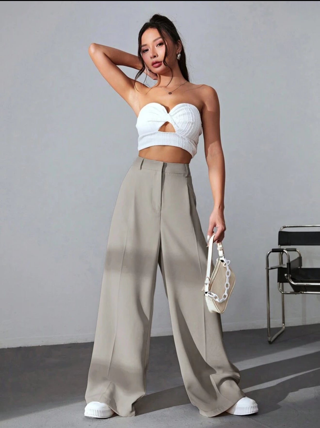 SHEIN EZwear Basic Solid Color Casual Pants, Fashionable For Everyday Wear