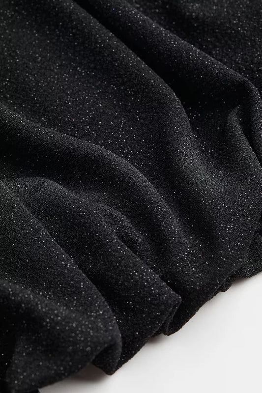Voluminous Top Black/glittery