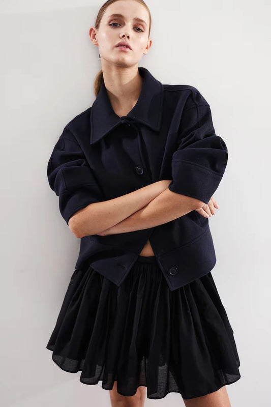 Felted Jacket Navy Blue