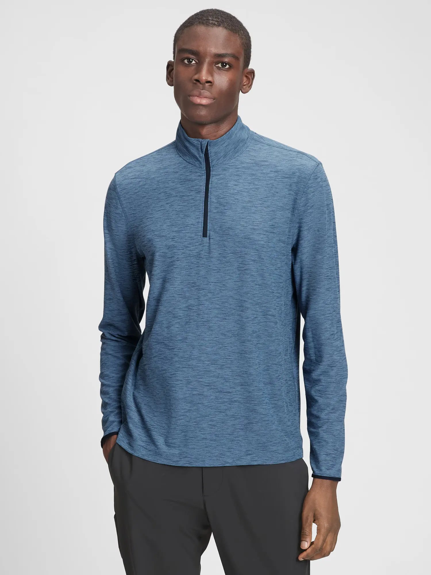 GapFit All Day Quarter-Zip T-Shirt Cornflower Blue
