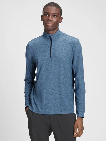 GapFit All Day Quarter-Zip T-Shirt Cornflower Blue