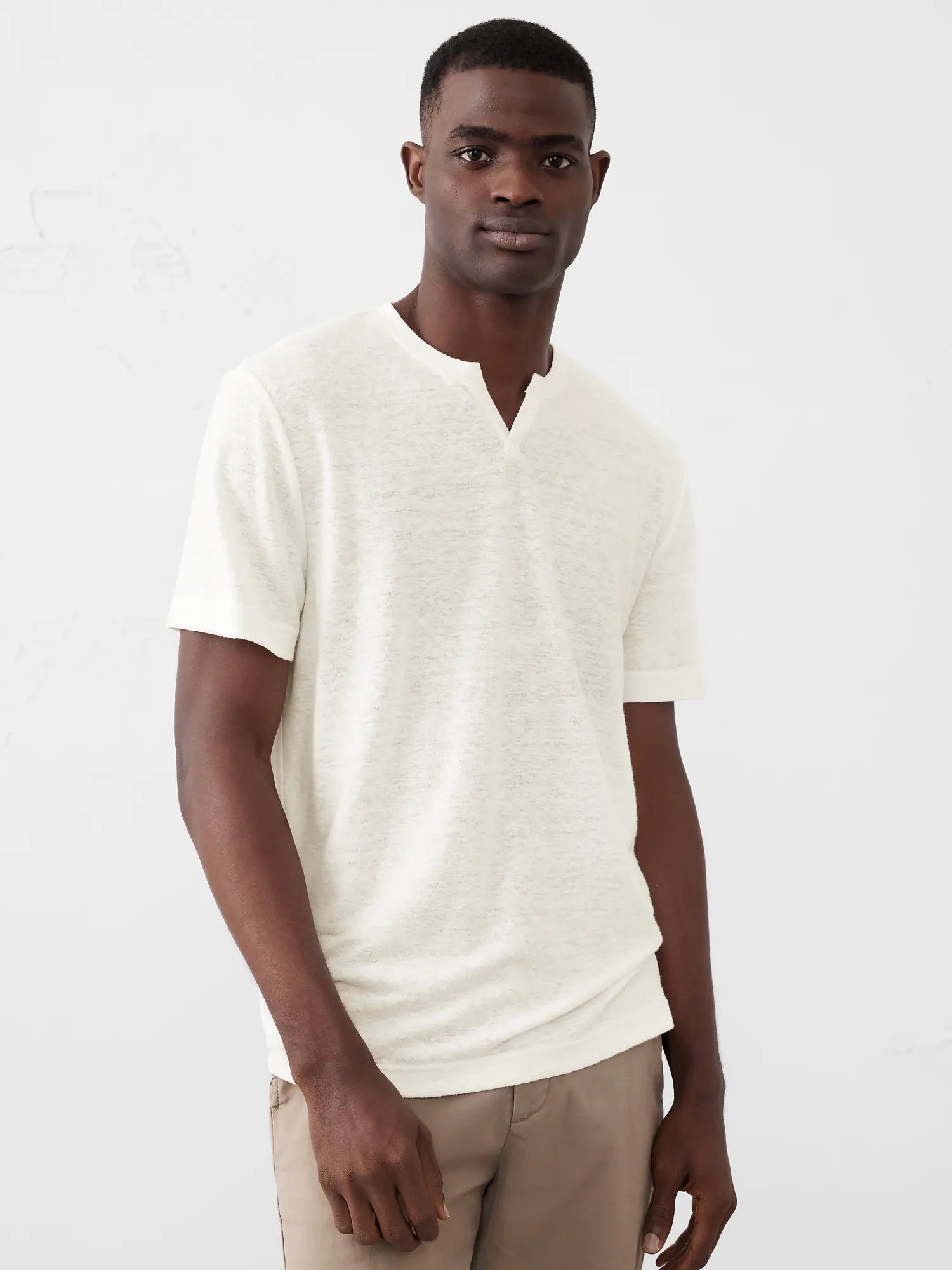 Linen - Blend Notch Off White