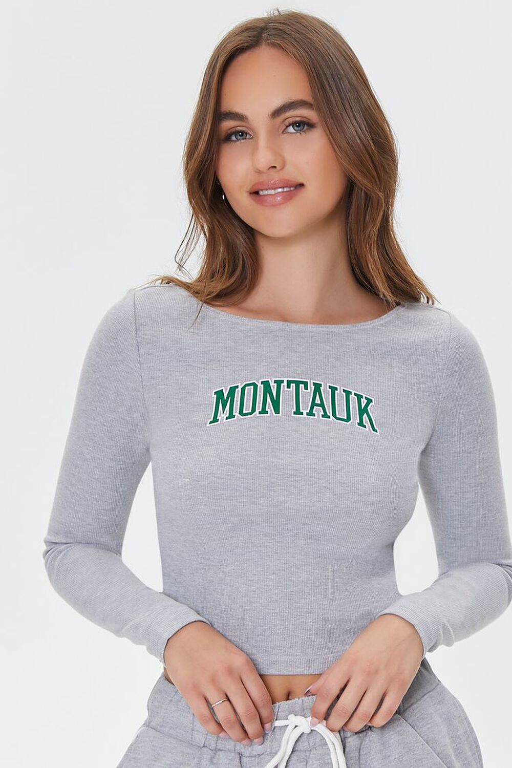 Montauk Graphic Ribbed Grey