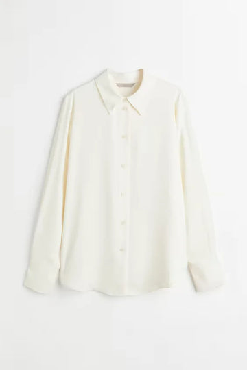 Pointed-collar Shirt Off white
