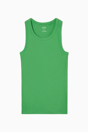 Ribbed Tank Green